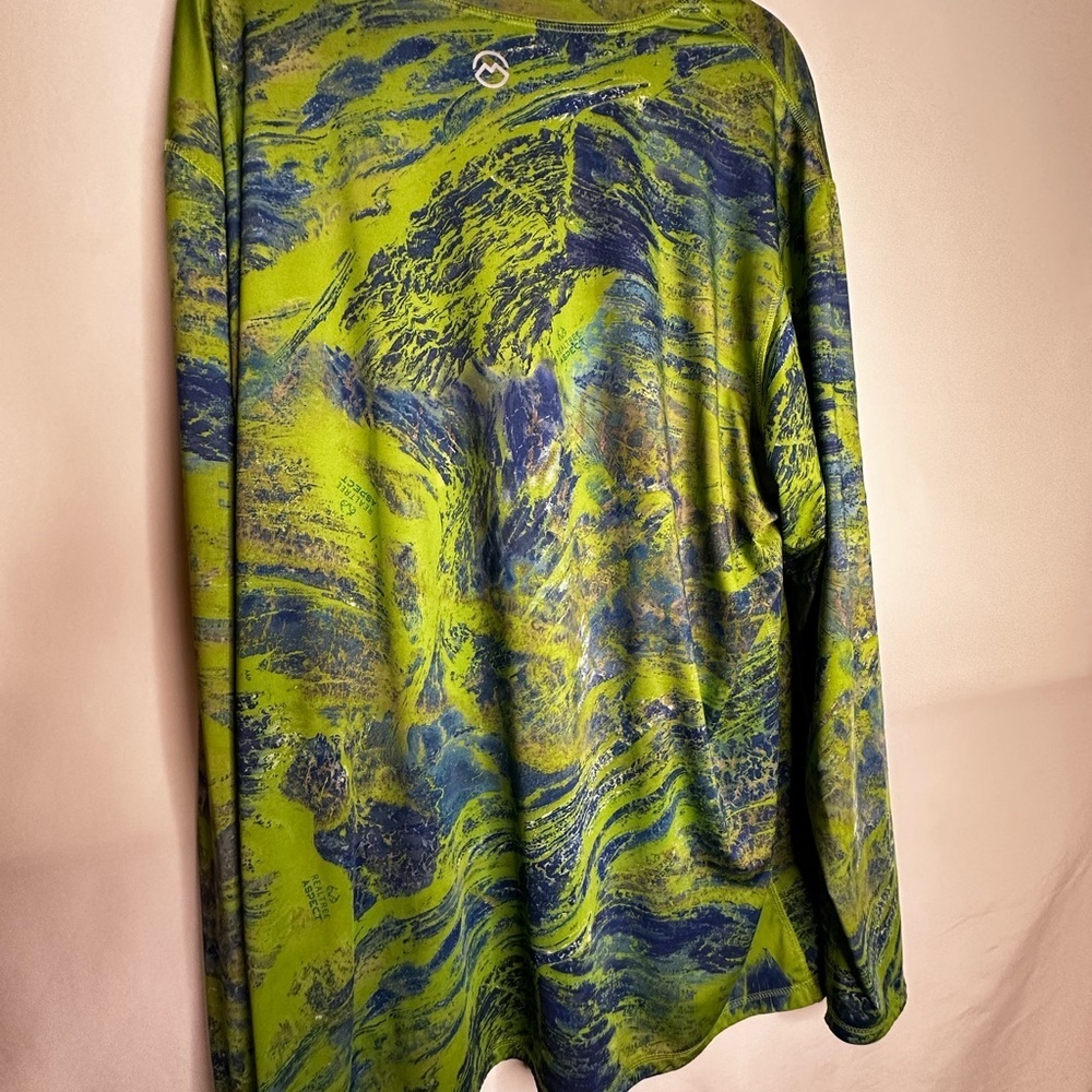 Magellan Outdoors Long Sleeve Tee Green and Blue - Picture 7 of 11